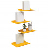 Półka wisząca 4 pcs Musztardowy Żółty 30 x 18 x 2,5 cm Stal