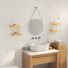Półka wisząca 4 pcs Musztardowy Żółty 30 x 18 x 2,5 cm Stal