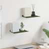 Półka wisząca 2 pcs Zielony oliwkowy 30 x 18 x 2,5 cm Stal