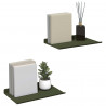 Półka wisząca 2 pcs Zielony oliwkowy 30 x 18 x 2,5 cm Stal