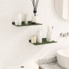 Półka wisząca 2 pcs Zielony oliwkowy 30 x 18 x 2,5 cm Stal
