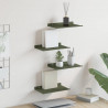 Półka wisząca 4 pcs Zielony oliwkowy 30 x 18 x 2,5 cm Stal
