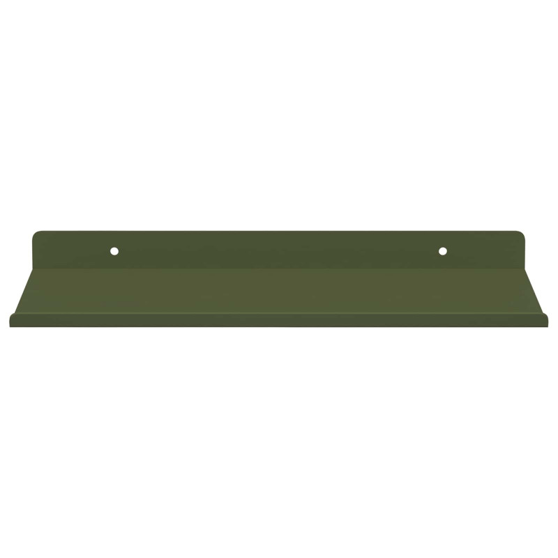 Półka wisząca 4 pcs Zielony oliwkowy 30 x 18 x 2,5 cm Stal