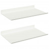 Półka wisząca 2 pcs Biały 30 x 18 x 2,5 cm Stal