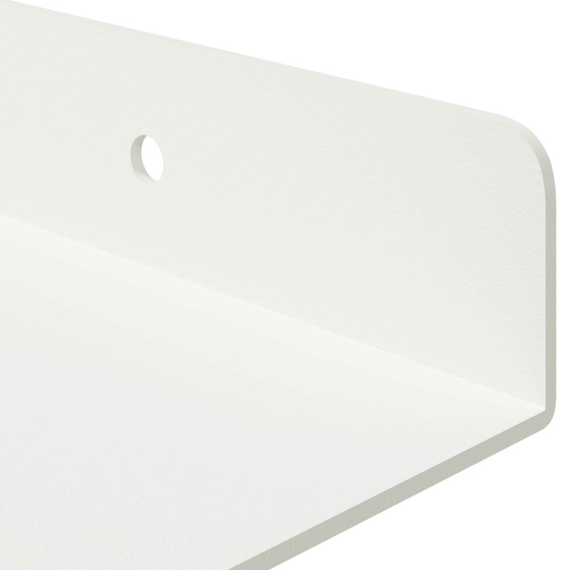 Półka wisząca 2 pcs Biały 30 x 18 x 2,5 cm Stal