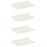Półka wisząca 4 pcs Biały 30 x 18 x 2,5 cm Stal