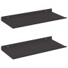 Półka wisząca 2 pcs Czarny 40 x 17,5 x 2,5 cm Stal