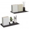 Półka wisząca 2 pcs Czarny 40 x 17,5 x 2,5 cm Stal