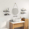 Półka wisząca 4 pcs Czarny 40 x 18 x 2,5 cm Stal