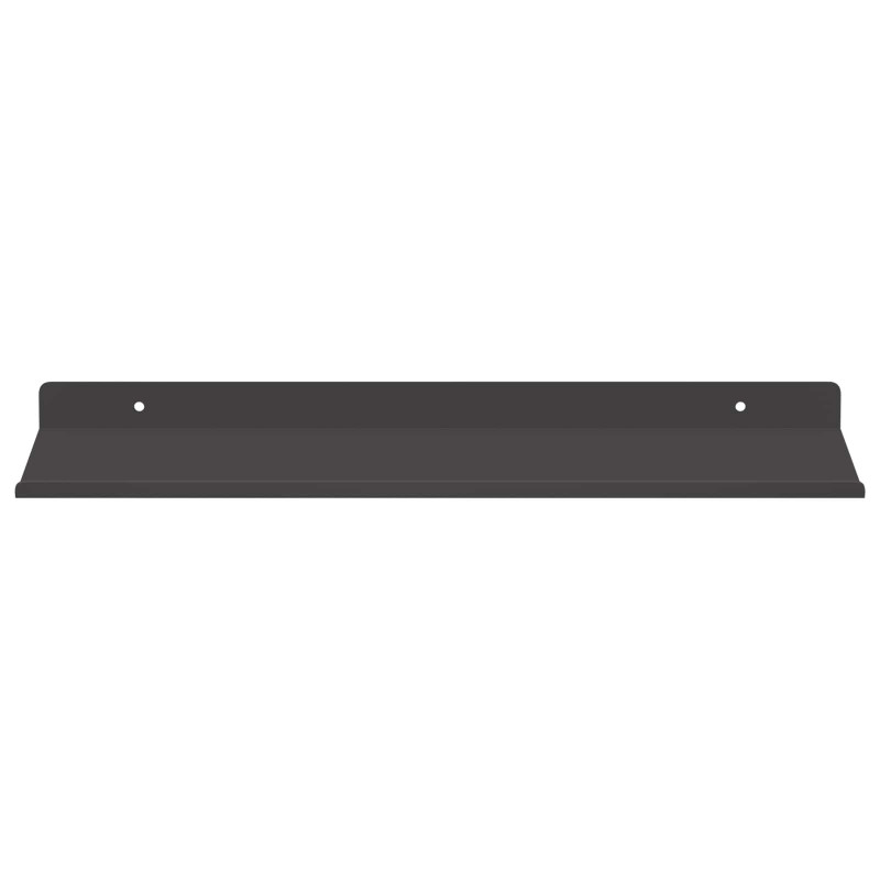 Półka wisząca 4 pcs Czarny 40 x 18 x 2,5 cm Stal
