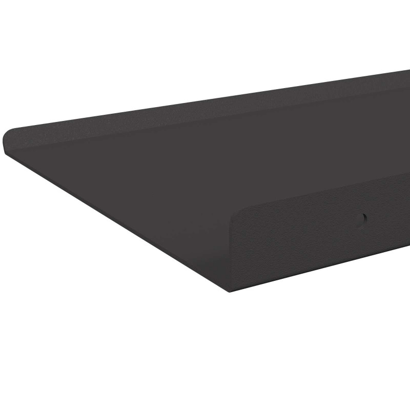 Półka wisząca 4 pcs Czarny 40 x 18 x 2,5 cm Stal