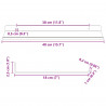 Półka wisząca 4 pcs Czarny 40 x 18 x 2,5 cm Stal