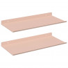 Półka wisząca 2 pcs Różowy 40 x 18 x 2,5 cm Stal