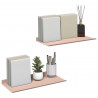 Półka wisząca 2 pcs Różowy 40 x 18 x 2,5 cm Stal
