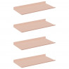 Półka wisząca 4 pcs Różowy 40 x 18 x 2,5 cm Stal