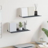 Półka wisząca 2 pcs Antracyt 40 x 18 x 2,5 cm Stal