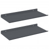 Półka wisząca 2 pcs Antracyt 40 x 18 x 2,5 cm Stal
