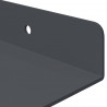 Półka wisząca 2 pcs Antracyt 40 x 18 x 2,5 cm Stal