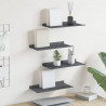 Półka wisząca 4 pcs Antracyt 40 x 18 x 2,5 cm Stal