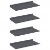 Półka wisząca 4 pcs Antracyt 40 x 18 x 2,5 cm Stal