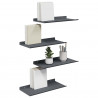 Półka wisząca 4 pcs Antracyt 40 x 18 x 2,5 cm Stal
