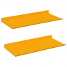 Półka wisząca 2 pcs Musztardowy Żółty 40 x 18 x 2,5 cm Stal