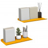 Półka wisząca 2 pcs Musztardowy Żółty 40 x 18 x 2,5 cm Stal