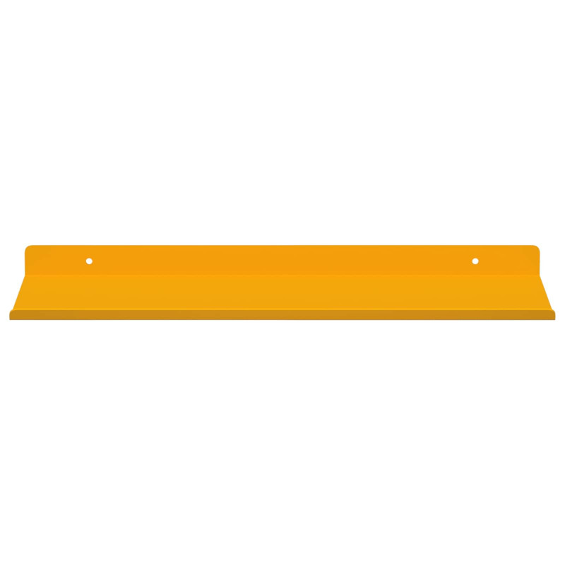 Półka wisząca 2 pcs Musztardowy Żółty 40 x 18 x 2,5 cm Stal
