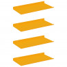 Półka wisząca 4 pcs Musztardowy Żółty 40 x 18 x 2,5 cm Stal