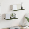 Półka wisząca 2 pcs Zielony oliwkowy 40 x 18 x 2,5 cm Stal
