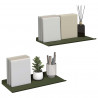 Półka wisząca 2 pcs Zielony oliwkowy 40 x 18 x 2,5 cm Stal