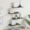 Półka wisząca 4 pcs Zielony oliwkowy 40 x 18 x 2,5 cm Stal