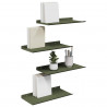 Półka wisząca 4 pcs Zielony oliwkowy 40 x 18 x 2,5 cm Stal