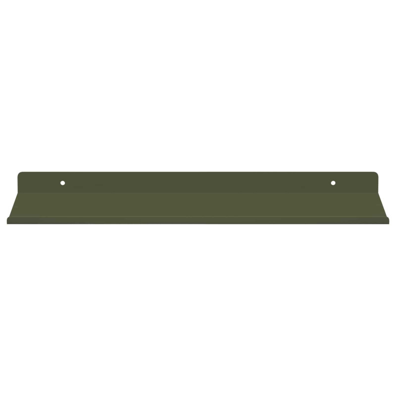 Półka wisząca 4 pcs Zielony oliwkowy 40 x 18 x 2,5 cm Stal