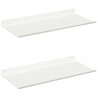 Półka wisząca 2 pcs Biały 40 x 18 x 2,5 cm Stal