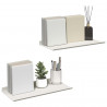 Półka wisząca 2 pcs Biały 40 x 18 x 2,5 cm Stal