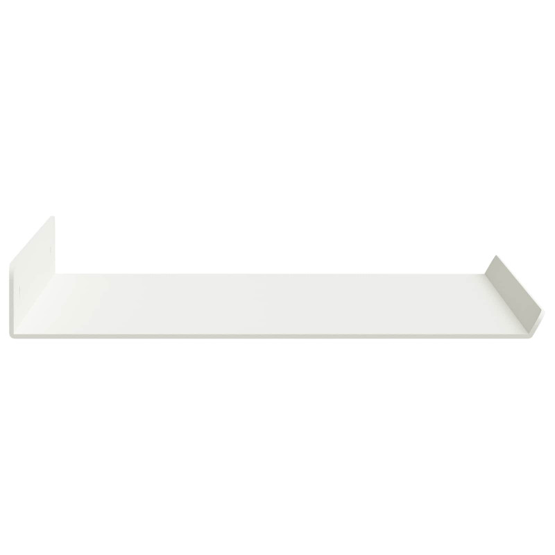 Półka wisząca 2 pcs Biały 40 x 18 x 2,5 cm Stal
