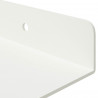Półka wisząca 2 pcs Biały 40 x 18 x 2,5 cm Stal