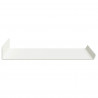 Półka wisząca 4 pcs Biały 40 x 18 x 2,5 cm Stal