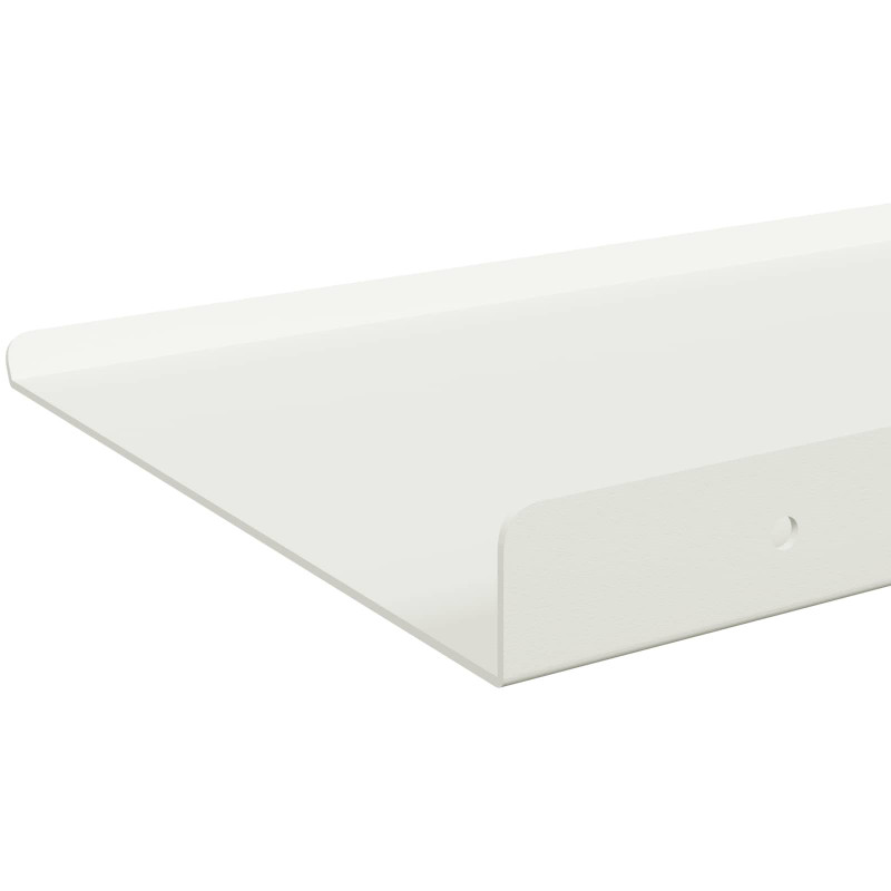 Półka wisząca 4 pcs Biały 40 x 18 x 2,5 cm Stal