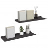 Półka wisząca 2 pcs Czarny 60 x 18 x 2,5 cm Stal