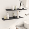 Półka wisząca 2 pcs Czarny 60 x 18 x 2,5 cm Stal