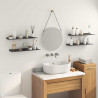 Półka wisząca 4 pcs Czarny 60 x 18 x 2,5 cm Stal