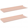 Półka wisząca 2 pcs Różowy 60 x 18 x 2,5 cm Stal