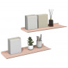 Półka wisząca 2 pcs Różowy 60 x 18 x 2,5 cm Stal
