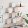Półka wisząca 4 pcs Różowy 60 x 18 x 2,5 cm Stal