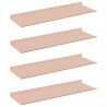 Półka wisząca 4 pcs Różowy 60 x 18 x 2,5 cm Stal