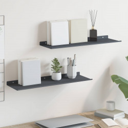 Półka wisząca 2 pcs Antracyt 60 x 18 x 2,5 cm Stal