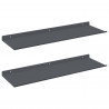 Półka wisząca 2 pcs Antracyt 60 x 18 x 2,5 cm Stal