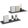 Półka wisząca 2 pcs Antracyt 60 x 18 x 2,5 cm Stal